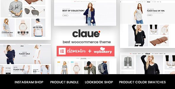 Claue 2.2.1 – 干净、最小的 Elementor WooCommerce 主题