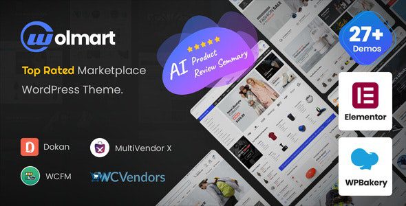 Wolmart 1.8.6 – 多供应商市场 WooCommerce 主题